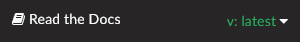Bouton du menu de readthedocs.